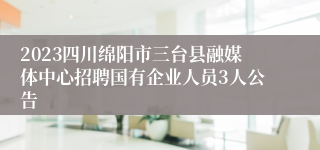 2023四川绵阳市三台县融媒体中心招聘国有企业人员3人公告