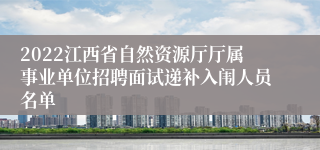 2022江西省自然资源厅厅属事业单位招聘面试递补入闱人员名单