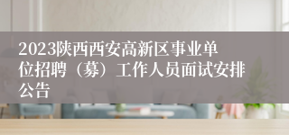 2023陕西西安高新区事业单位招聘（募）工作人员面试安排公告