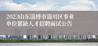 2023山东淄博市淄川区事业单位紧缺人才招聘面试公告