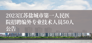 2023江苏盐城市第一人民医院招聘编外专业技术人员50人公告