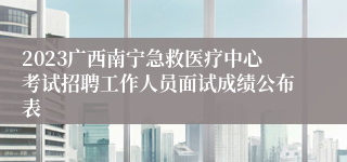 2023广西南宁急救医疗中心考试招聘工作人员面试成绩公布表