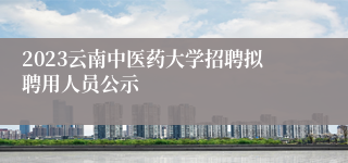 2023云南中医药大学招聘拟聘用人员公示
