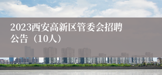 2023西安高新区管委会招聘公告（10人）
