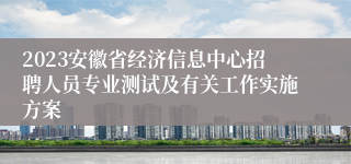 2023安徽省经济信息中心招聘人员专业测试及有关工作实施方案