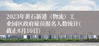 2023年黄石新港（物流）工业园区政府雇员报名人数统计(截止8月10日)