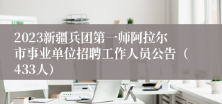 2023新疆兵团第一师阿拉尔市事业单位招聘工作人员公告（433人）