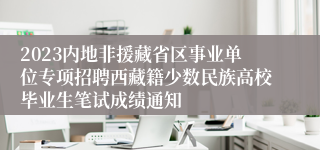 2023内地非援藏省区事业单位专项招聘西藏籍少数民族高校毕业生笔试成绩通知