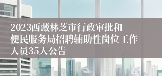 2023西藏林芝市行政审批和便民服务局招聘辅助性岗位工作人员35人公告