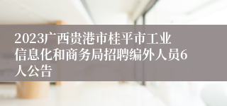 2023广西贵港市桂平市工业信息化和商务局招聘编外人员6人公告