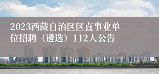 2023西藏自治区区直事业单位招聘（遴选）112人公告