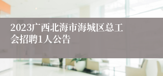 2023广西北海市海城区总工会招聘1人公告