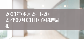 2023年08月28日-2023年09月03日国企招聘周报