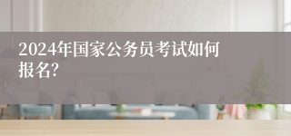2024年国家公务员考试如何报名？