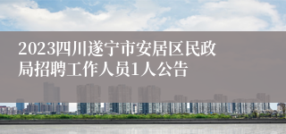 2023四川遂宁市安居区民政局招聘工作人员1人公告