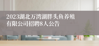 2023湖北万湾湖胖头鱼养殖有限公司招聘8人公告
