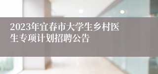 2023年宜春市大学生乡村医生专项计划招聘公告