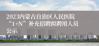 2023内蒙古自治区人民医院“1+N”补充招聘拟聘用人员公示