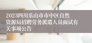 2023四川乐山市市中区自然资源局招聘劳务派遣人员面试有关事项公告