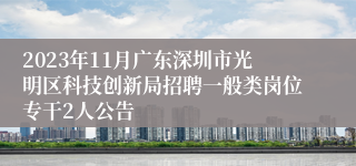 2023年11月广东深圳市光明区科技创新局招聘一般类岗位专干2人公告