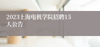 2023上海电机学院招聘15人公告