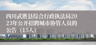 四川武胜县综合行政执法局2023年公开招聘城市协管人员的公告（15人）