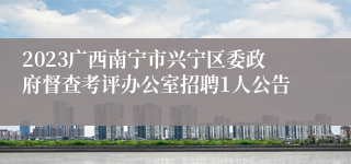 2023广西南宁市兴宁区委政府督查考评办公室招聘1人公告