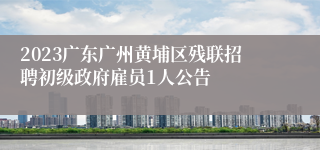 2023广东广州黄埔区残联招聘初级政府雇员1人公告