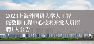2023上海外国语大学人工智能数据工程中心技术开发人员招聘1人公告