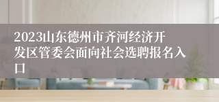 2023山东德州市齐河经济开发区管委会面向社会选聘报名入口
