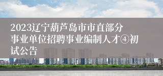 2023辽宁葫芦岛市市直部分事业单位招聘事业编制人才④初试公告