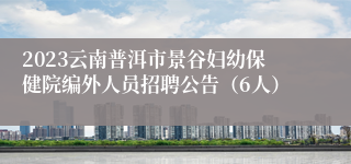 2023云南普洱市景谷妇幼保健院编外人员招聘公告（6人）
