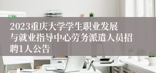 2023重庆大学学生职业发展与就业指导中心劳务派遣人员招聘1人公告