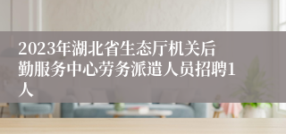 2023年湖北省生态厅机关后勤服务中心劳务派遣人员招聘1人