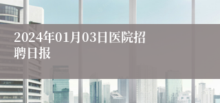 2024年01月03日医院招聘日报