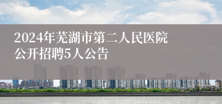 2024年芜湖市第二人民医院公开招聘5人公告