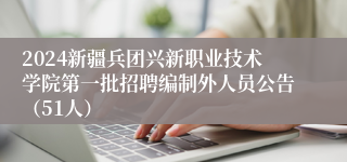 2024新疆兵团兴新职业技术学院第一批招聘编制外人员公告（51人）