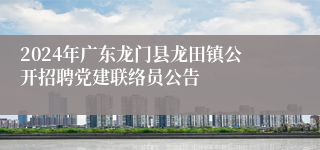 2024年广东龙门县龙田镇公开招聘党建联络员公告 