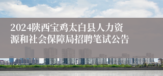 2024陕西宝鸡太白县人力资源和社会保障局招聘笔试公告