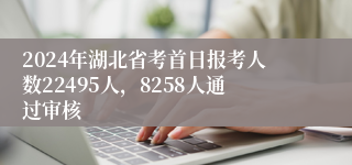 2024年湖北省考首日报考人数22495人，8258人通过审核
