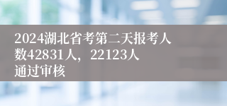 2024湖北省考第二天报考人数42831人，22123人通过审核