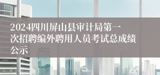 2024四川屏山县审计局第一次招聘编外聘用人员考试总成绩公示