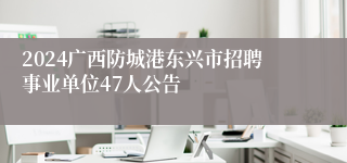 2024广西防城港东兴市招聘事业单位47人公告