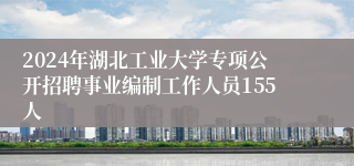2024年湖北工业大学专项公开招聘事业编制工作人员155人