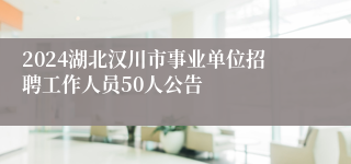 2024湖北汉川市事业单位招聘工作人员50人公告