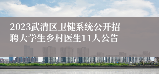 2023武清区卫健系统公开招聘大学生乡村医生11人公告 