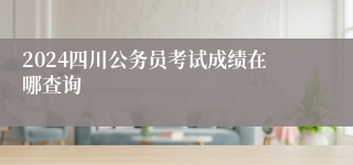 2024四川公务员考试成绩在哪查询