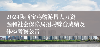 2024陕西宝鸡麟游县人力资源和社会保障局招聘综合成绩及体检考察公告