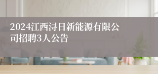 2024江西浔日新能源有限公司招聘3人公告