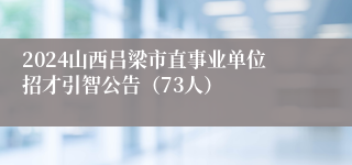 2024山西吕梁市直事业单位招才引智公告（73人）